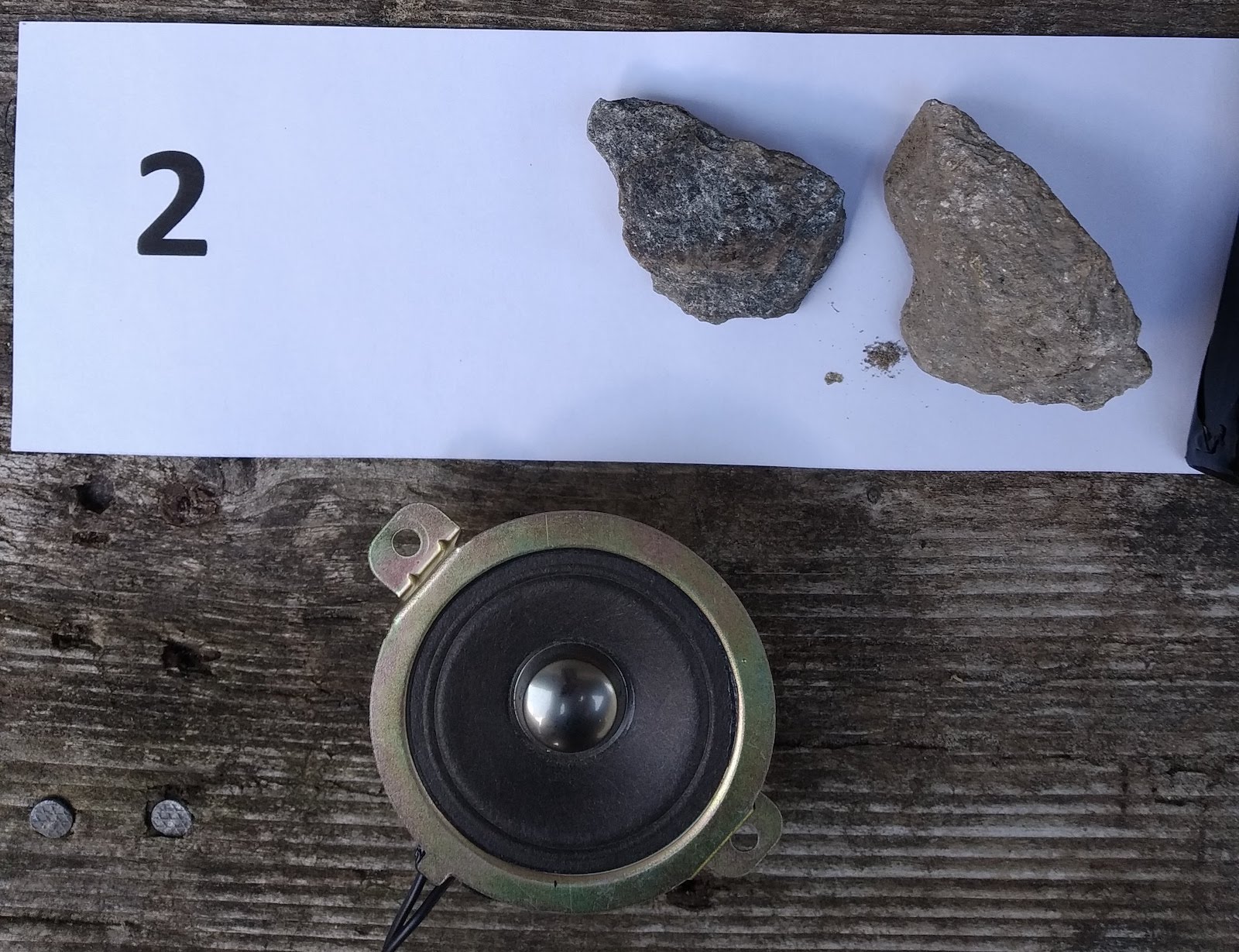 speakers and objects used for fiels studies workshop