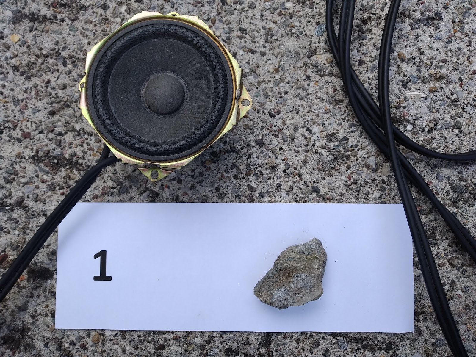 speakers and objects used for fiels studies workshop